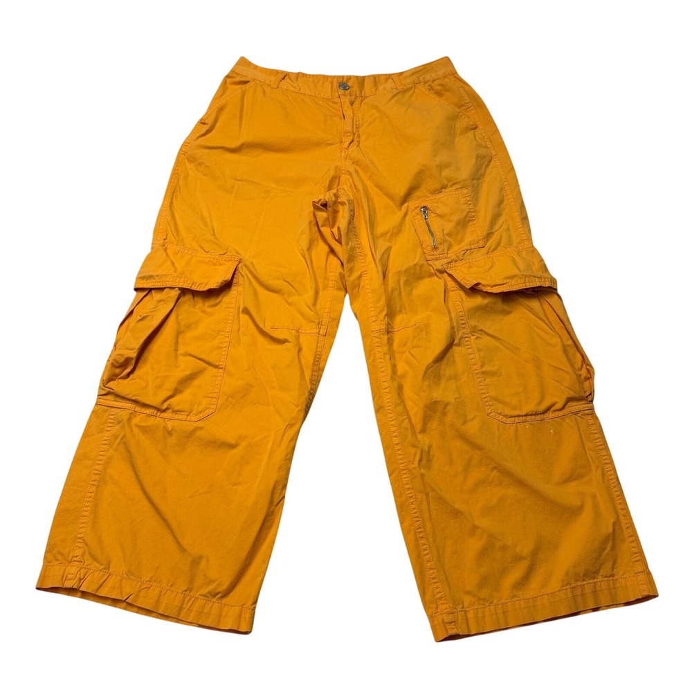 BDG Urban Outfitters Cargo Pants Wide Leg Womens 12 Orange Utility Streetwear